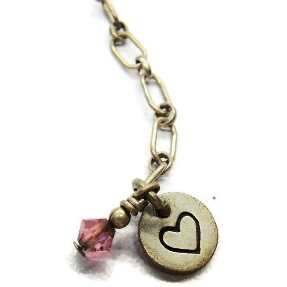 925 Sterling Silver Bracelet Pink and White Glass Beads - Picture 8 of 8